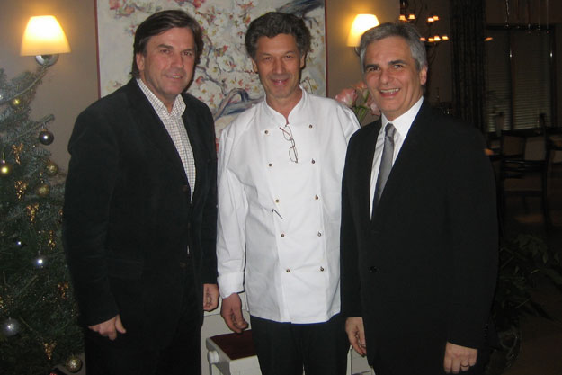 Bundeskanlzer Werner Faymann und Landeshauptmann Franz Voves auf Besuch bei Ernst Kohnhauser