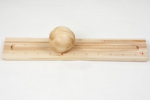 Holzplatte mit Kugel zum 60. Geburtstag